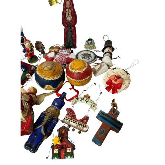 Christmas Ornament Lot Reindeer, Mice, Gingerbread, Mixed lot of Modern and Vint - Picture 4 of 16